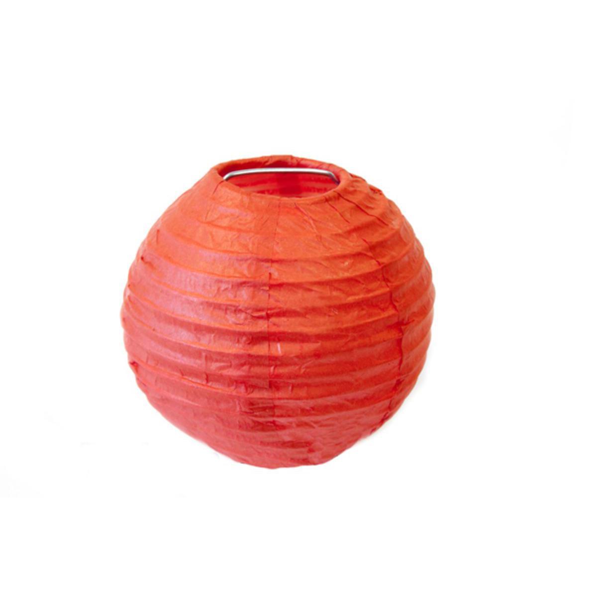 Boule de décoration de table - Papier - Diamètre 30 cm - Rouge