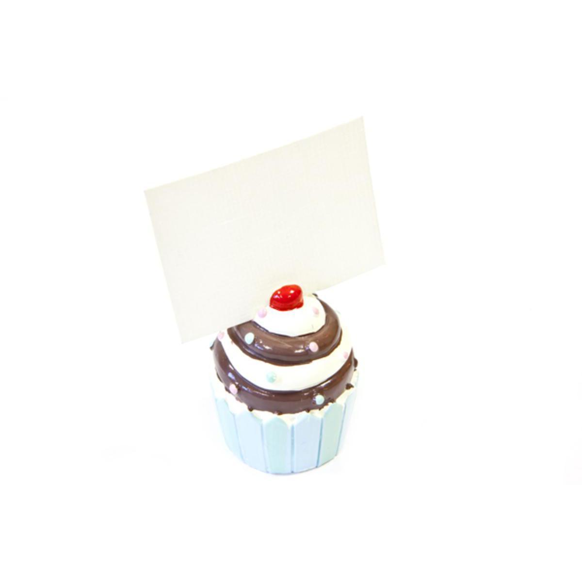 Marque place en forme de cupcake - Résine - 3,7 x 4,6 cm - Multicolor