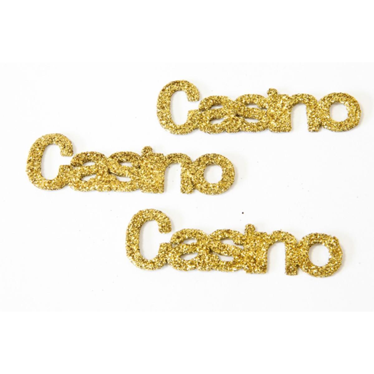 Confetti décoration de table casino (x 6) - 5 x 1.5 cm - Or
