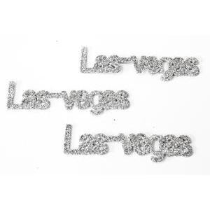 Lot de 6 confettis de table Las Vegas - Plastique - 5 x 1,5 cm - Argent