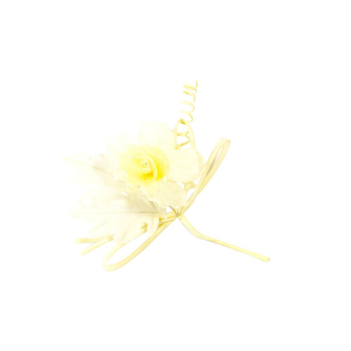 Rose de mariage - Polyester - Diamètre 6 cm - Ivoire