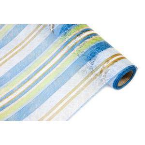 rouleau intisse rayures plage bleu 29cm/5m.