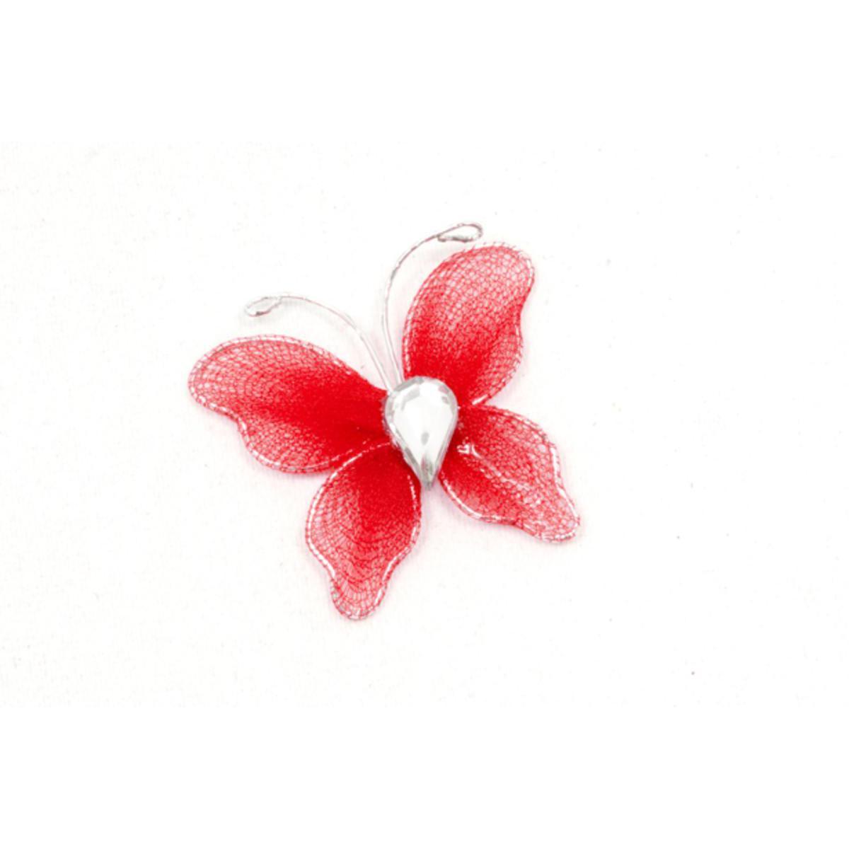 papillons deco. pm (x 10) rouge