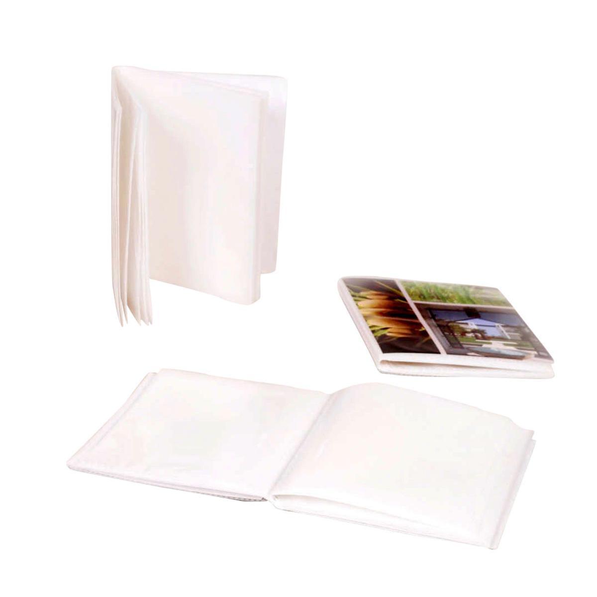 Album photos en PVC - 16,2 x 12 x 1 cm - Blanc