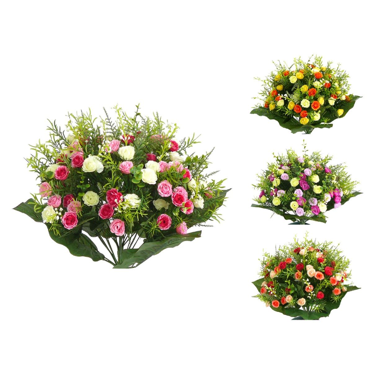 Piquet 26 mini roses - Hauteur 48 cm - Différents coloris