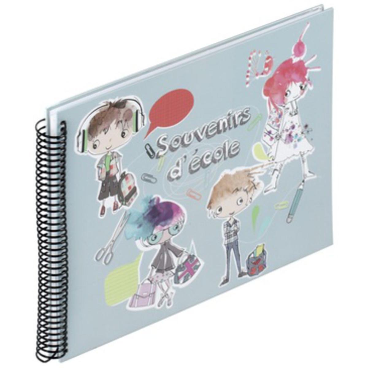 Album Souvenir Ecole - 24,5 x 34,6 cm - Couverture carton - Feuillets papier - Multicolore