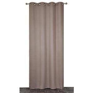 Rideau occultant uni - L 240 x l 140 cm - Différents modèles - Marron taupe