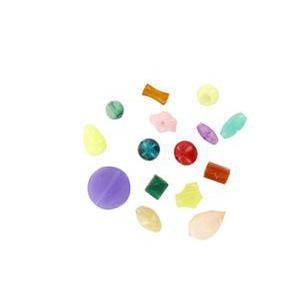 Perles acryliques translucides 8 couleurs - 40 g - Multicolore