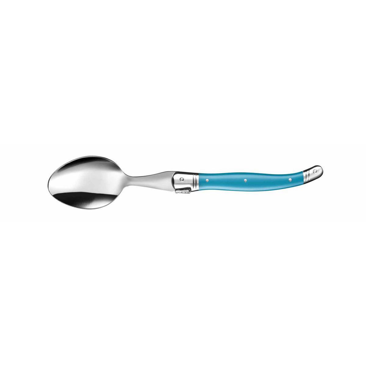 Cuillère à soupe manche bleu - Acier inoxydable - Manche abs - 21,6 cm - Bleu