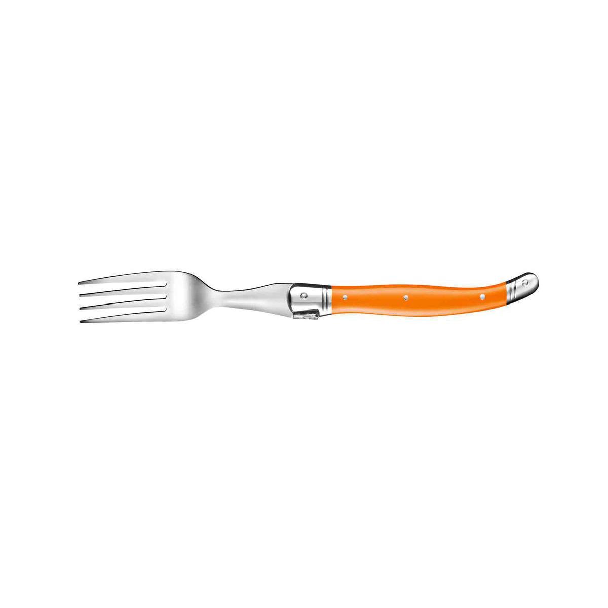 Fourche Laguiole manche orange - Acier inoxydable - Manche abs - 21,7 cm - Orange