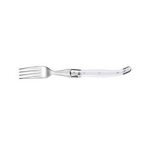 Fourche Laguiole manche blanc - Acier inoxydable - Manche abs - 21,7 cm- Blanc