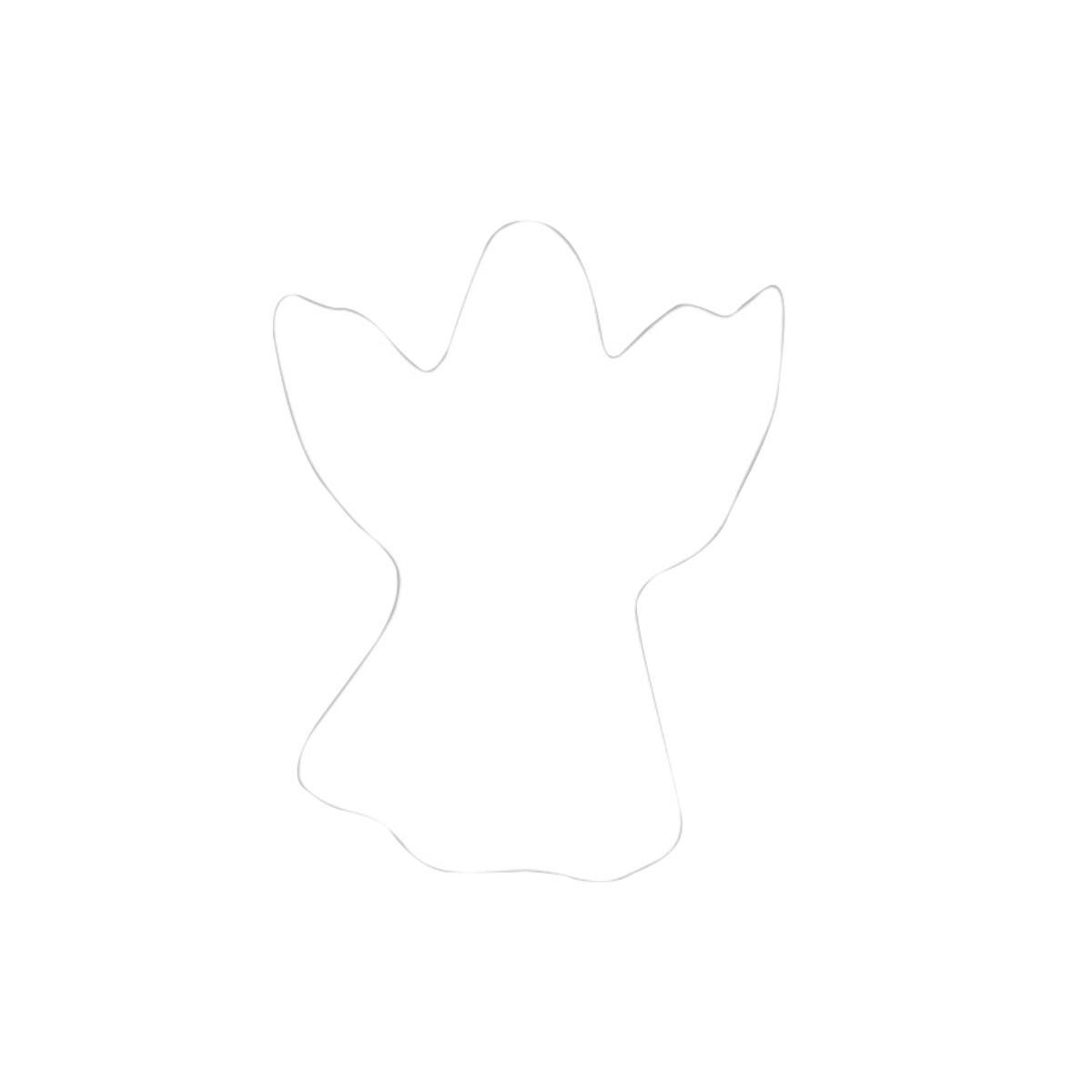 Lot de 2 silhouettes de fantome - Bois - 3,5 x 2,5 cm - Blanc