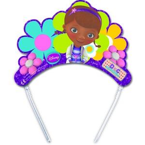 Lot de 6 tiares Doc Mc Stuffins en carton imprimé + Polystirène -  21,5 x 29 cm -Multicolore