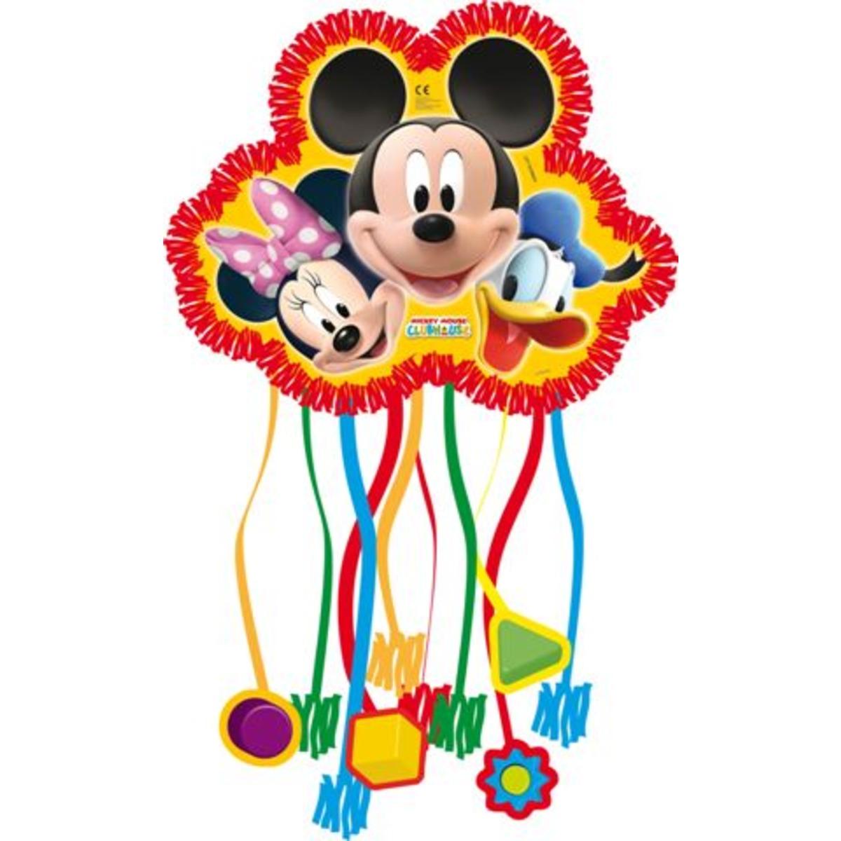 Pinatas Playfull Mickey en film PE imprimé - 20 x 20 cm - Multicolore