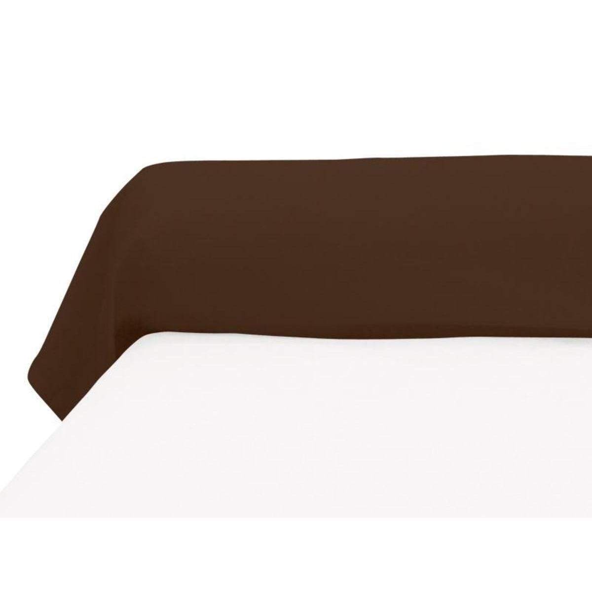 Taie de traversin - 85 x 130 cm - Marron chocolat