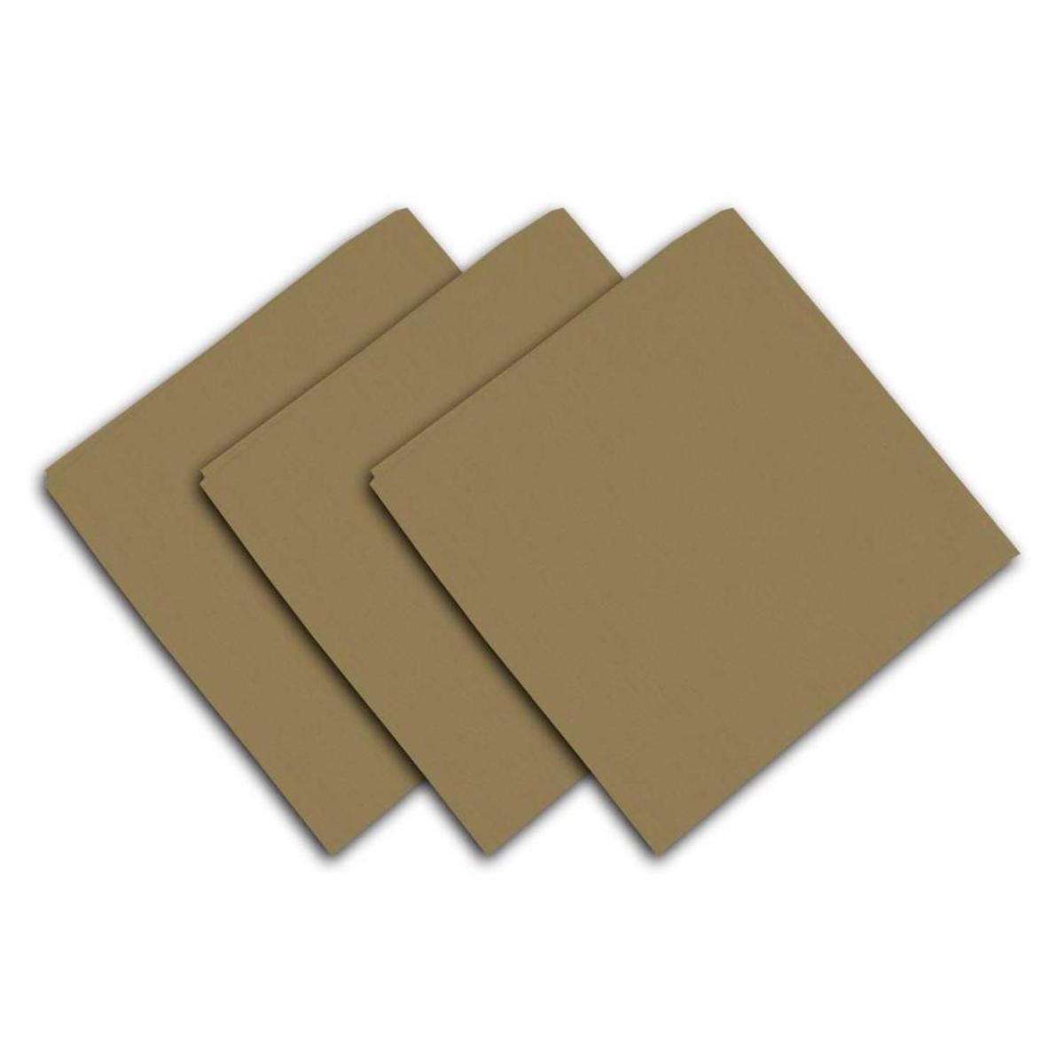 3 serviettes de table Alix - 40 x 40 cm - Différents modèles - Beige