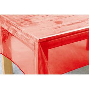 Nappe rectangulaire - PVC - 140 x 240 cm - Rouge