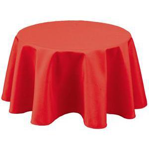 Nappe ronde - Polyester - Diamètre 180 cm - Rouge