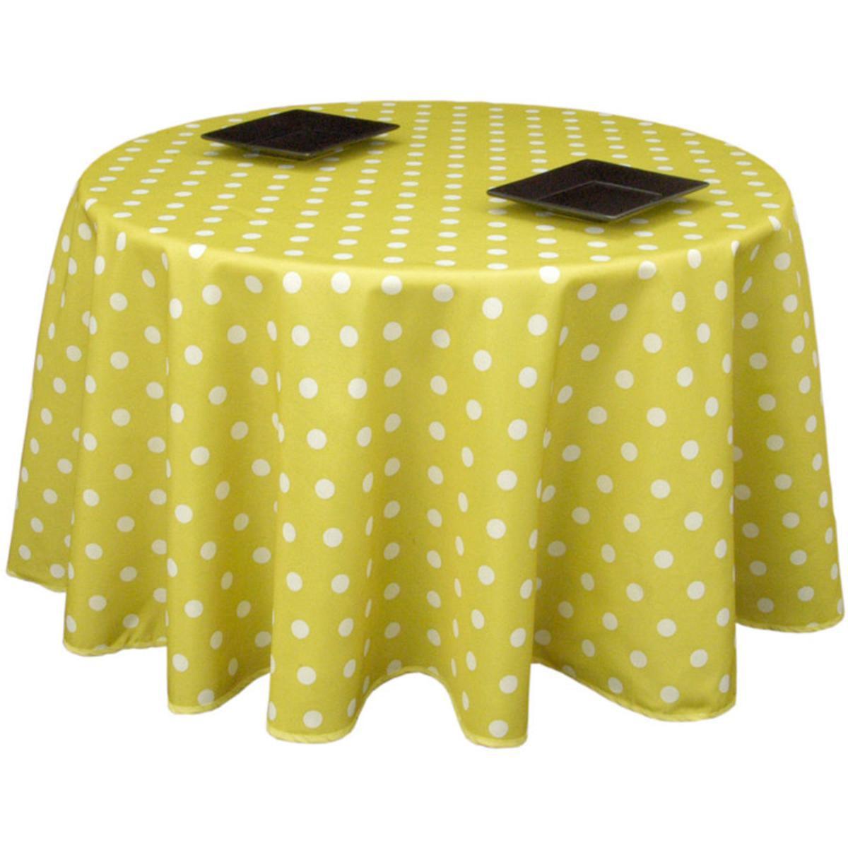 Nappe ronde - Polyester - Diamètre 180 cm - Vert