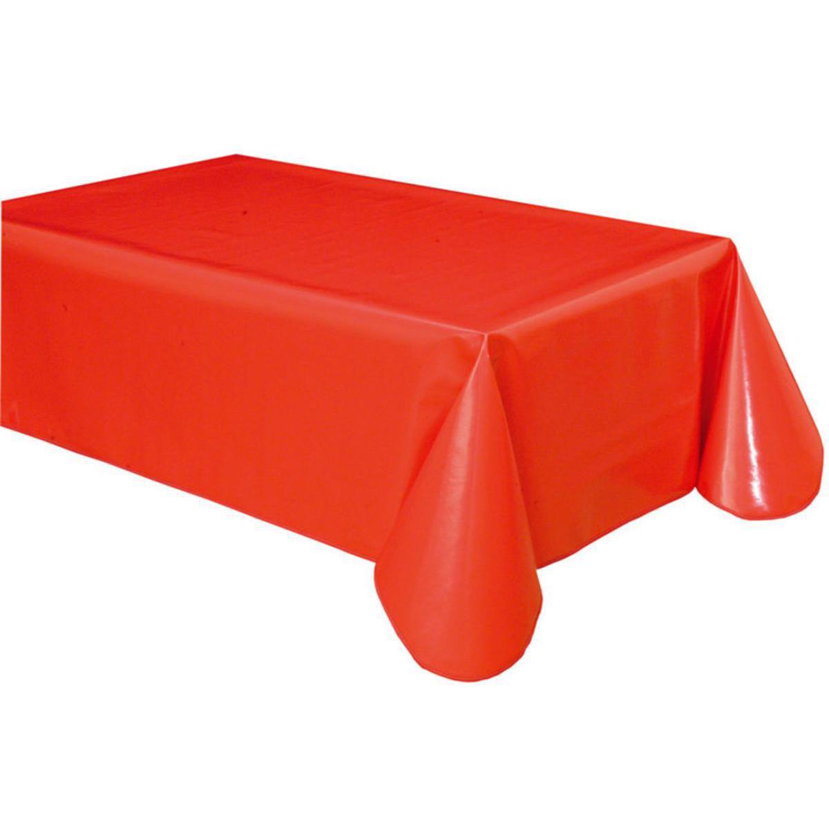 Toile cirée rectangulaire - PVC Polypropène - 140 x 200 cm - Rouge