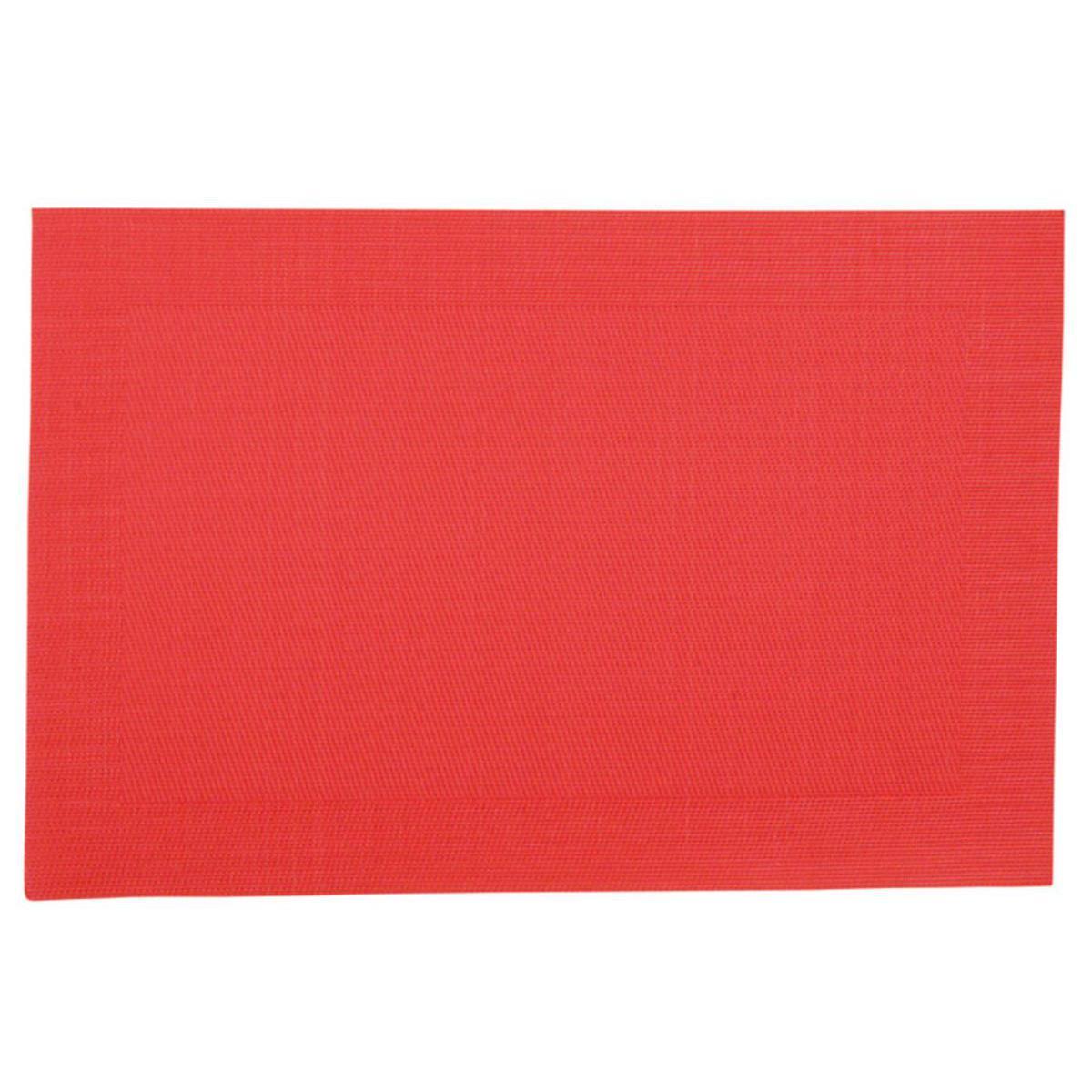 Set de table - Vinyle Polyester - 30 x 45 cm - Rouge