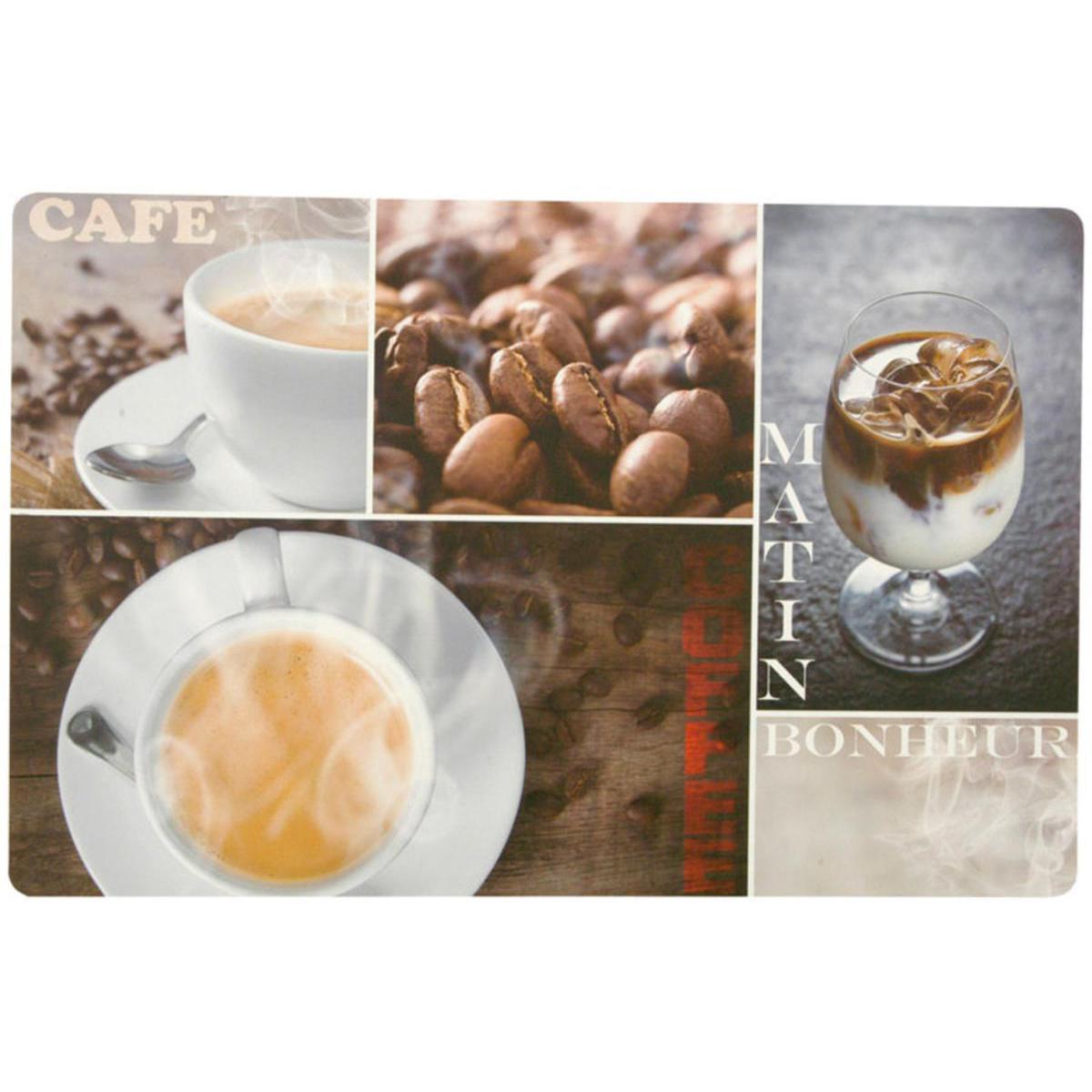 Set de table Café - Polypropène - 28 x 43 cm - Multicolore