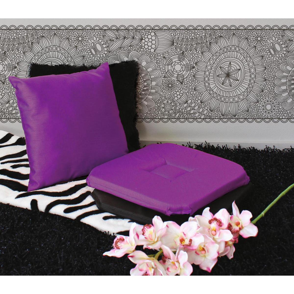 Coussin - 100% polyester - 40 x 40 cm - Violet