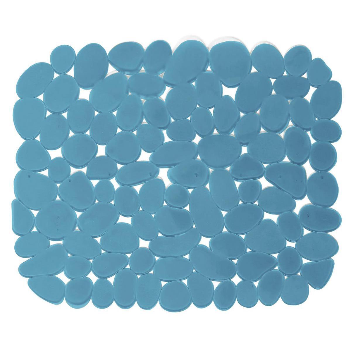 Tapis pour évier - 100 % PVC - 27 x 31 cm - Bleu