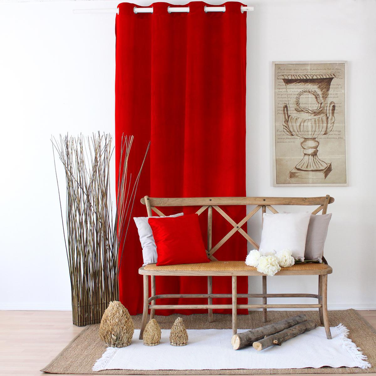 Coussin - 100% polyester - 40 x 40 cm - Rouge