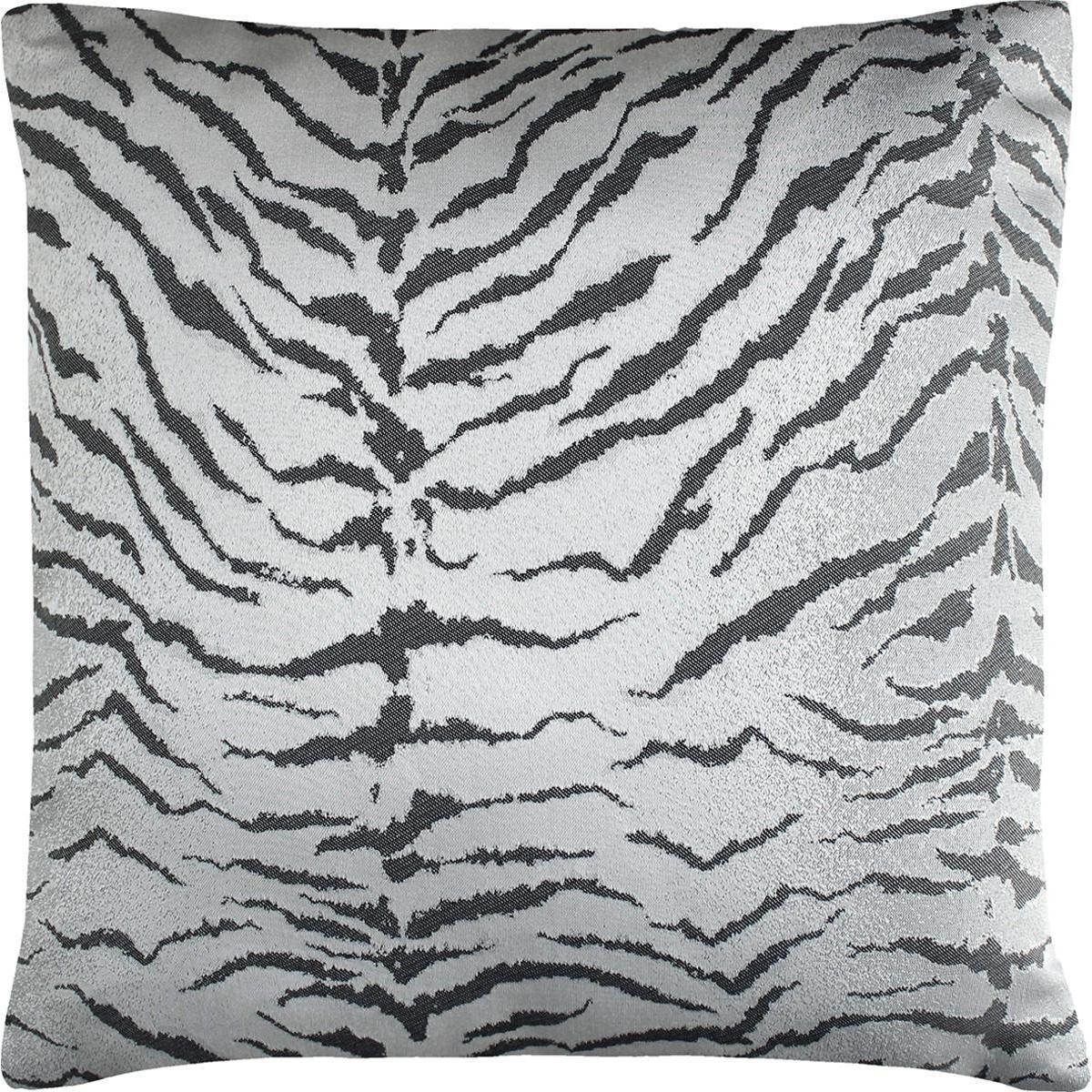 Coussin jacquard en polyester - 40 x 40 cm - Noir