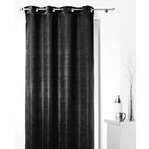 Rideau occultant en polyester irisé - 140 x 240 cm - Noir