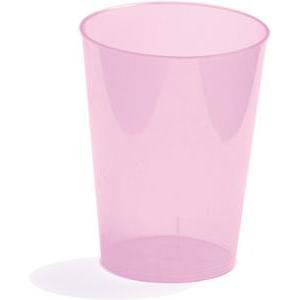 Lot de 8 verres - plastique - 30 cl - Vieux rose