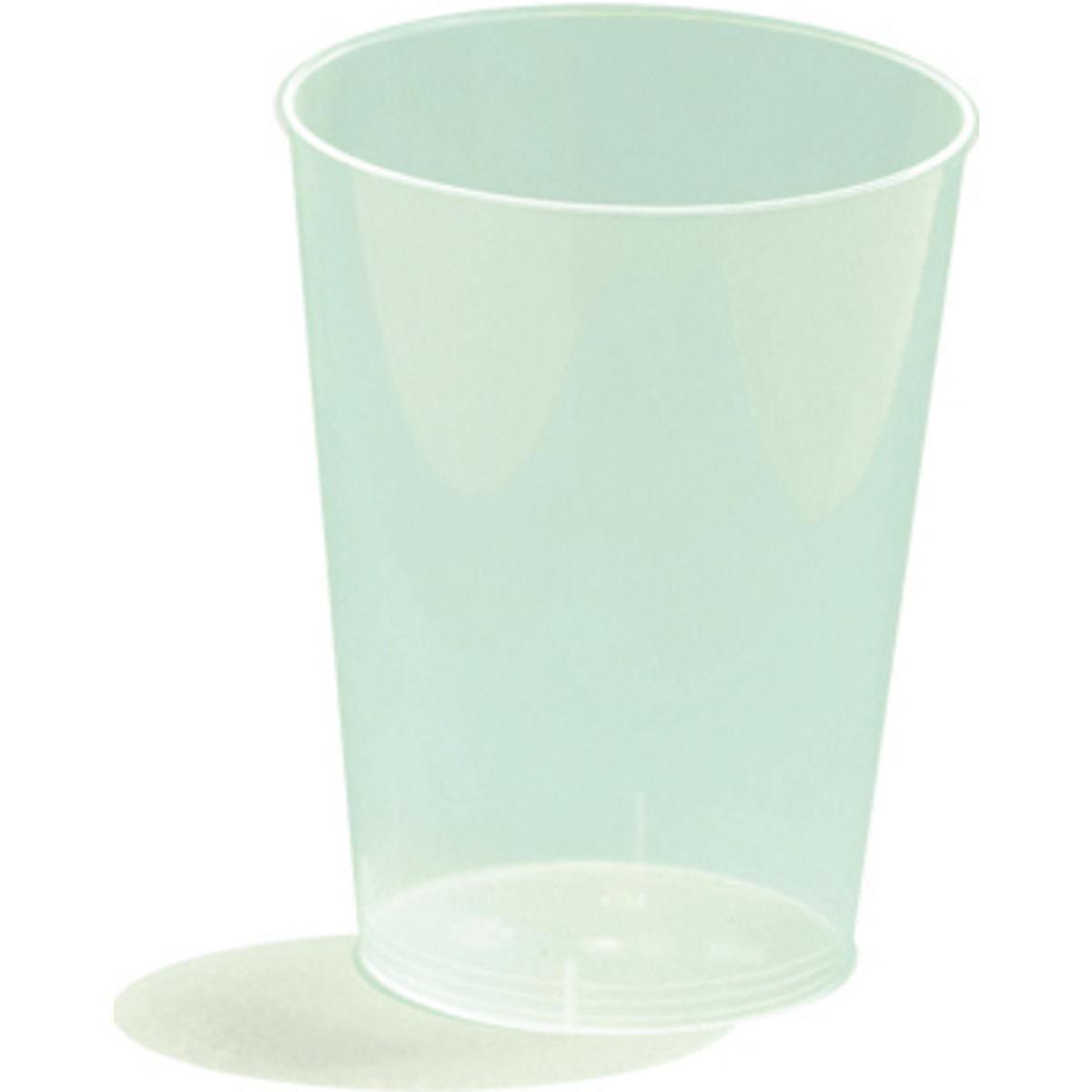 Lot de 8 verres - plastique - 30 cl - Bleu