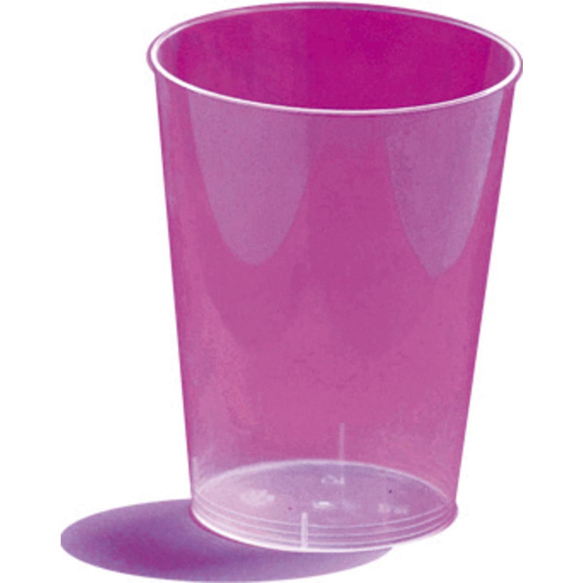 Lot de 8 verres - plastique - 30 cl - Violet orchidée