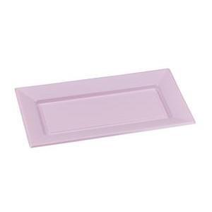 Lot de 2 plateaux - plastique - 19 cm x 37 cm - Vieux Rose