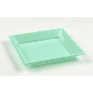 Assiette creuse - plastique - 18 cm x 18 cm x2,3 cm - Bleu