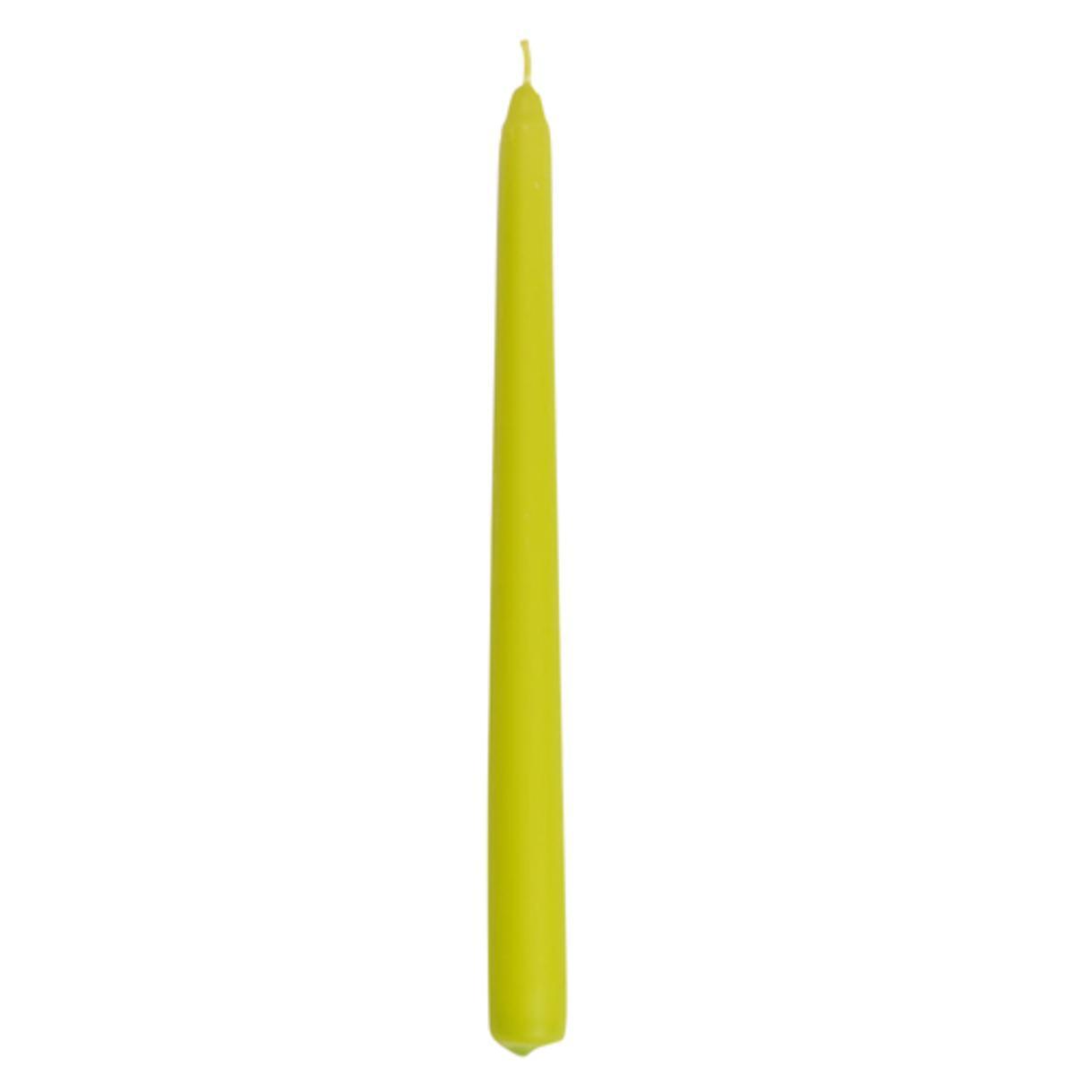 Lot de 4 bougies flambeau en cire -  25 cm - Vert