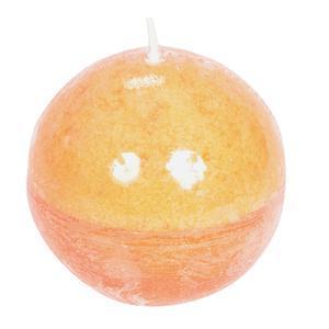 Bougie boule en cire - Diamètre 8 cm - Orange