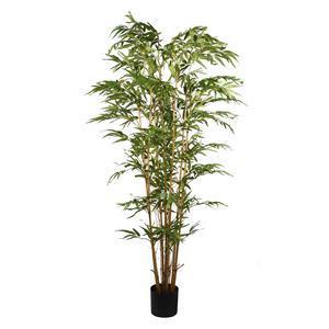 7 troncs de bambou naturel 1200 feuilles- - Plastique Bambou - H 180 cm - Vert