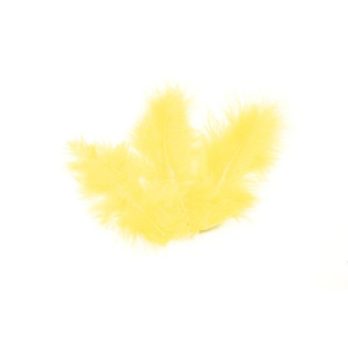 plumes x 20 env 10cm jaune pale