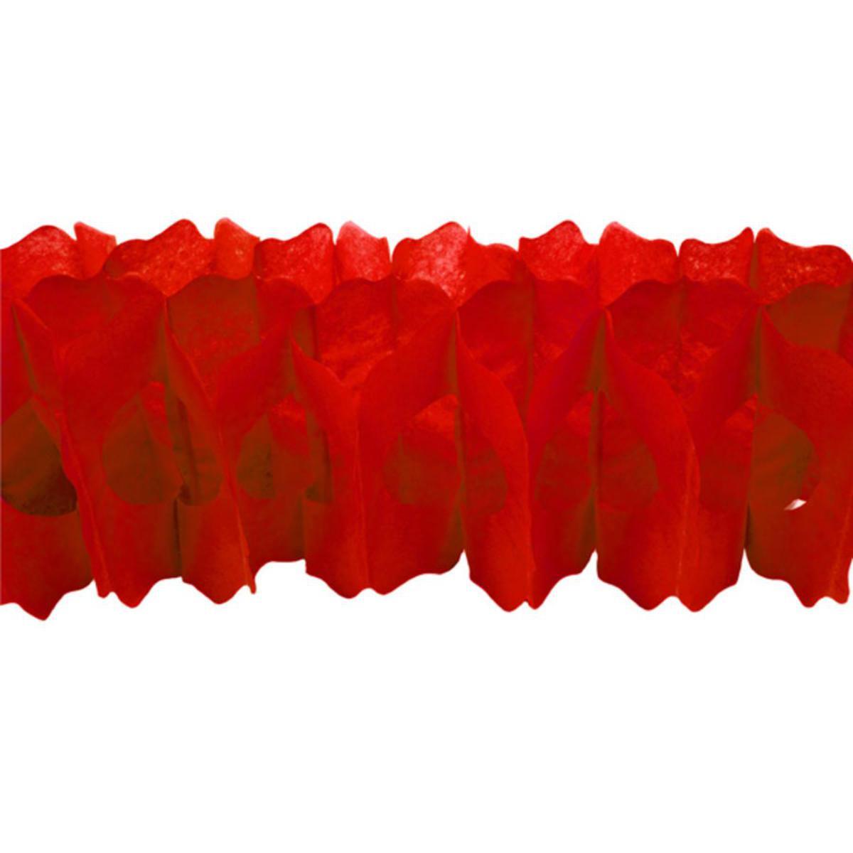guirlande papier zinnia 15cm x 4m rouge