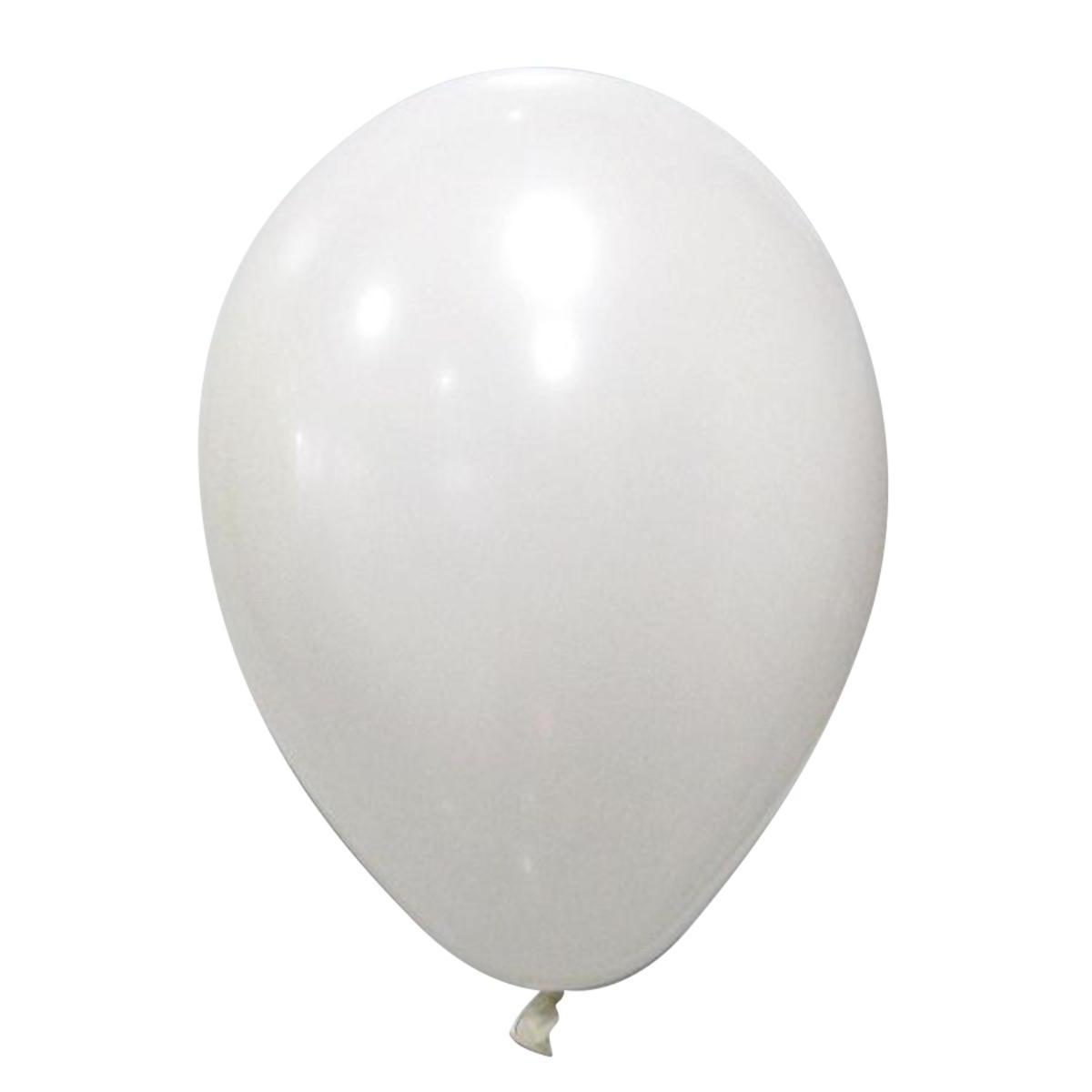 Lot de 50 ballons opaque - Latex - Diamètre 25 cm - Blanc