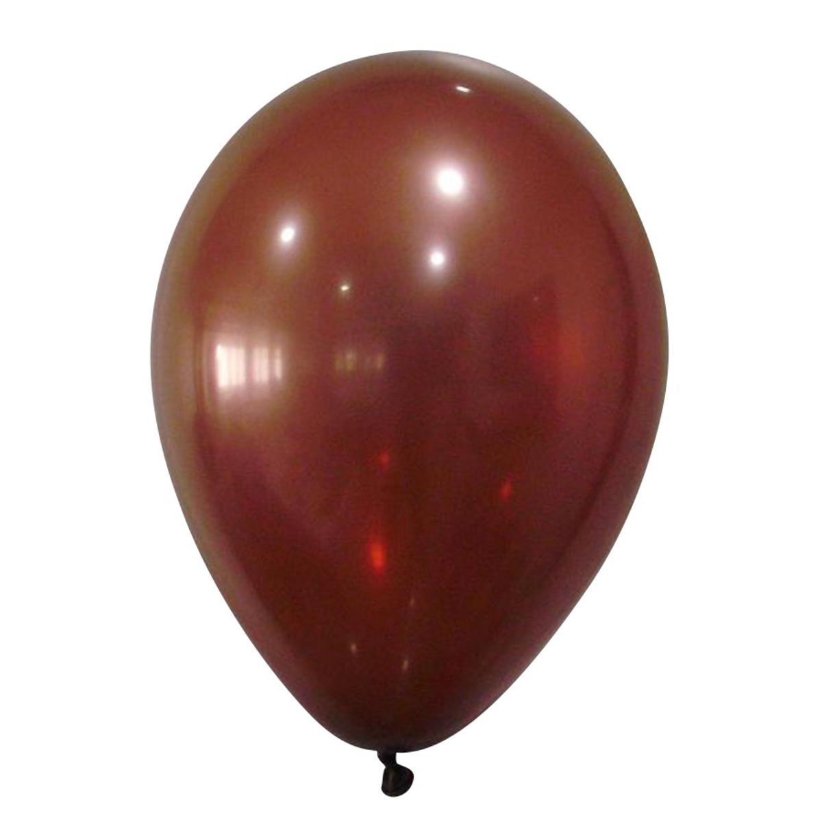 Lot de 50 ballons opaque - Latex - Diamètre 25 cm - Marron
