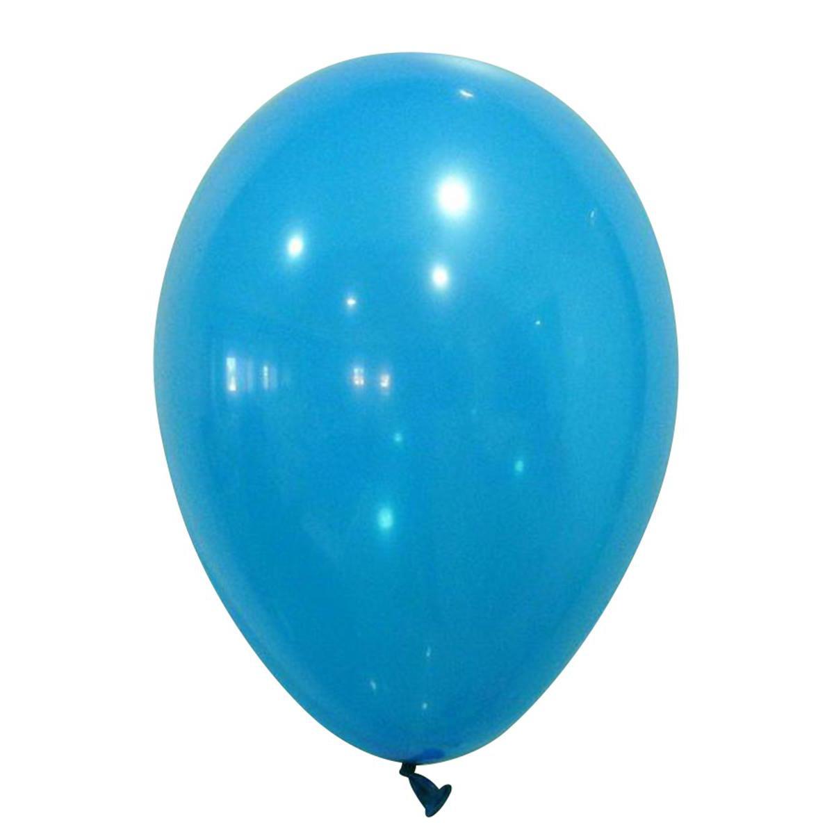 ballon opaque diametre 25cm (x 50) turquoise