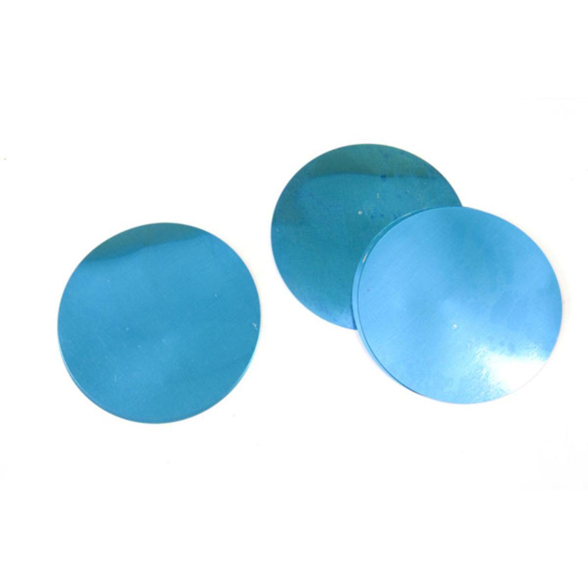 6 confettis de table - Papier - ø 9 cm - Bleu turquoise