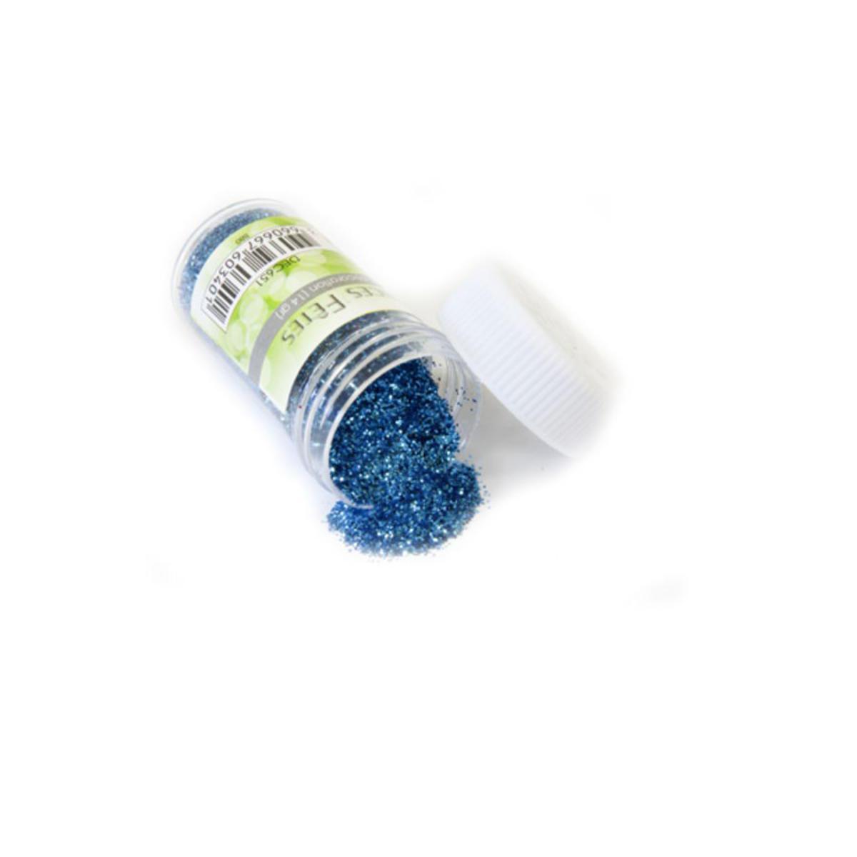 Pot de paillettes - Plastique - 14g - Turquoise