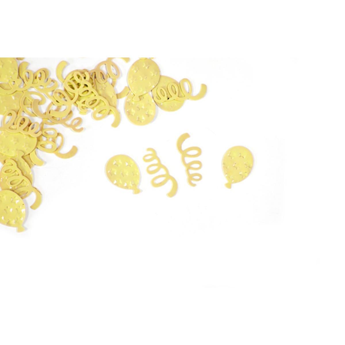 Confetti de table ballon serpentin (10 g) - 0.8 x 2 cm - Jaune
