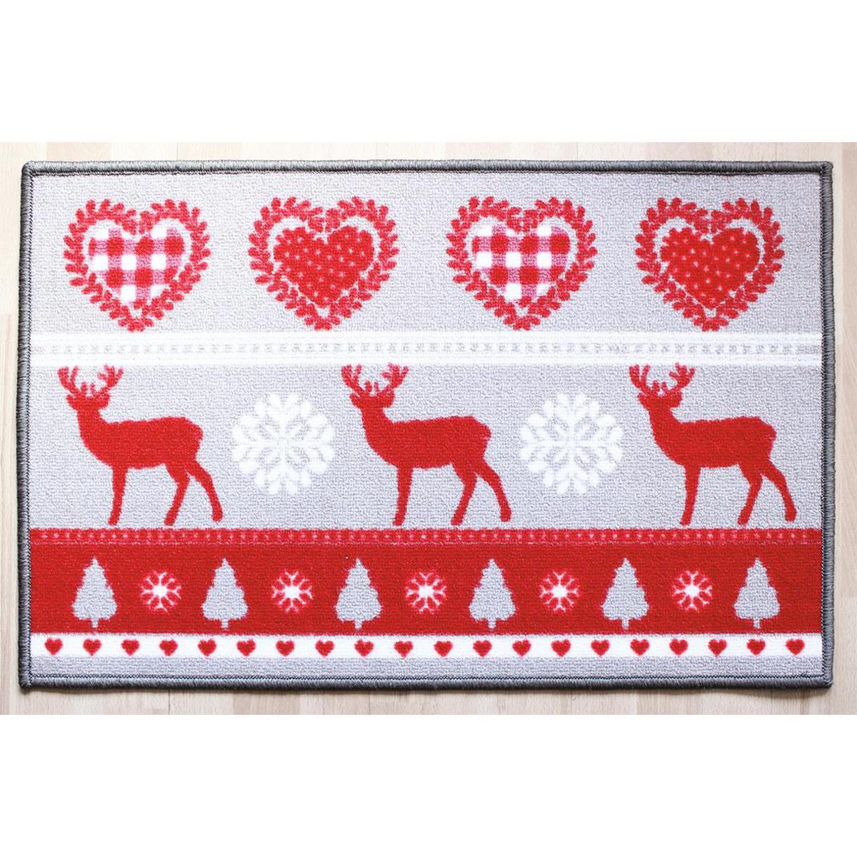 Tapis - 100% Polyester - 50 x 80 cm - Rouge