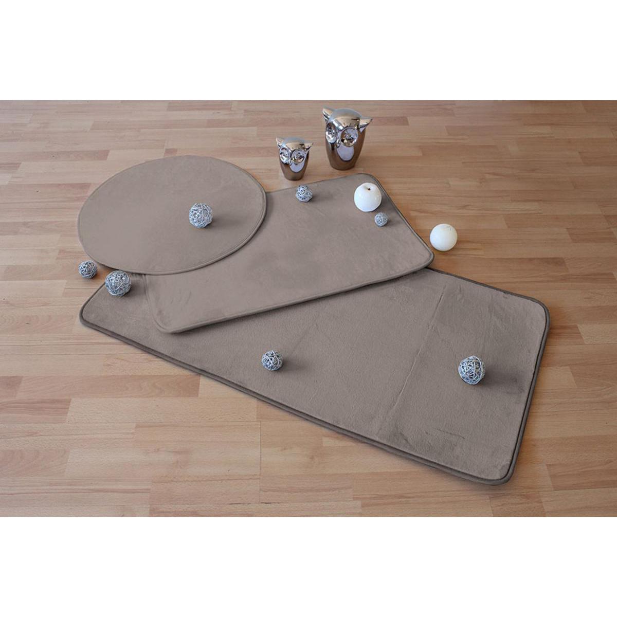 Tapis - Polyester et latex - 60 x 115 cm - Marron