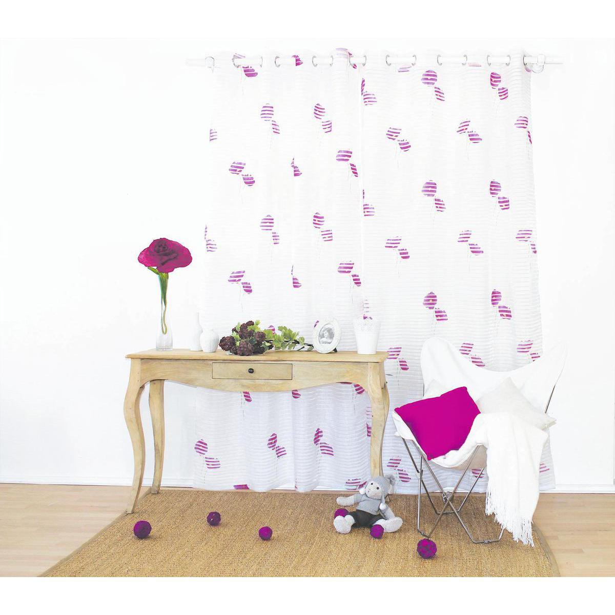 Panneau à oeillets - 100% polyester - 140 x 240 cm - Violet
